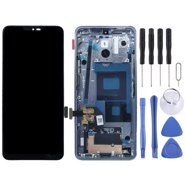 Original LCD Screen for LG G7 ThinQ / G710 G710EM G710PM G710VMP Digitizer Full Assembly with Frame (Silver) - For LG by PMC Jewellery | Online Shopping South Africa | PMC Jewellery