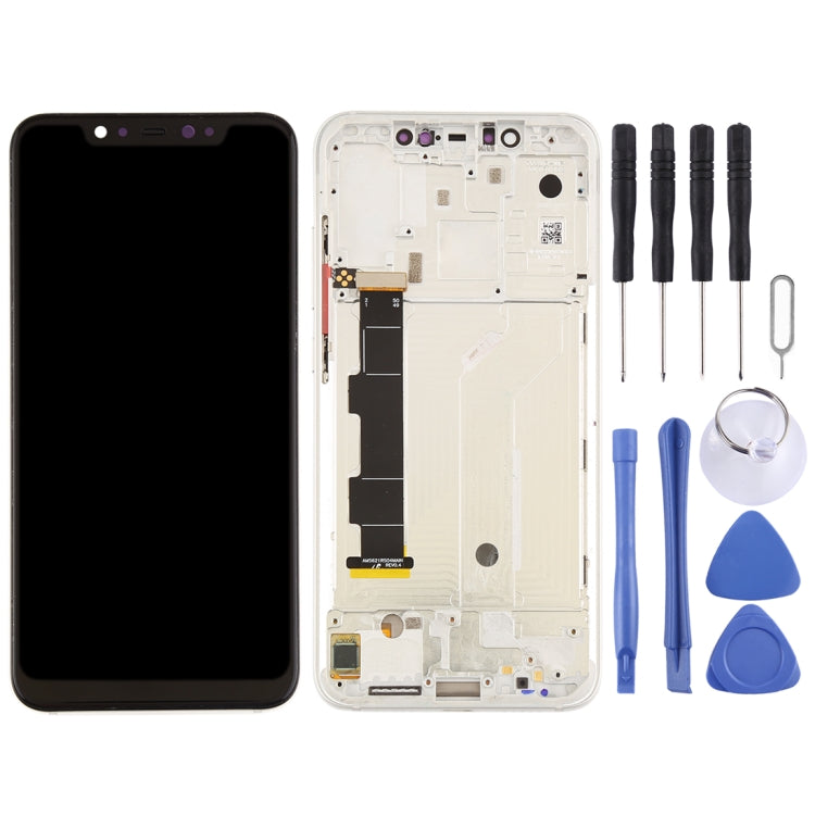 LCD Screen and Digitizer Full Assembly with Frame & Side Keys for Xiaomi Mi 8(Silver) - LCD Screen by PMC Jewellery | Online Shopping South Africa | PMC Jewellery