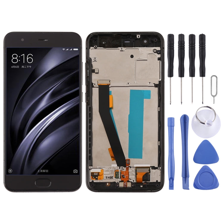TFT LCD Screen for Xiaomi Mi 6 Digitizer Full Assembly with Frame(Black) - free shipping - PMC TechLife - Order now!