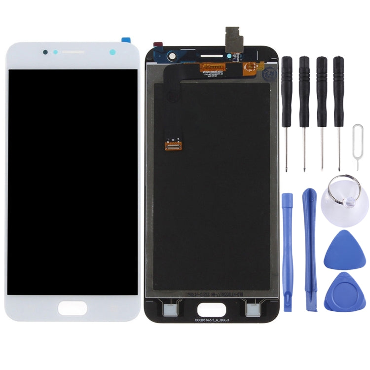 OEM LCD Screen for Asus ZenFone 4 Selfie / ZB553KL with Digitizer Full Assembly (White) - free shipping - PMC TechLife - Order now!