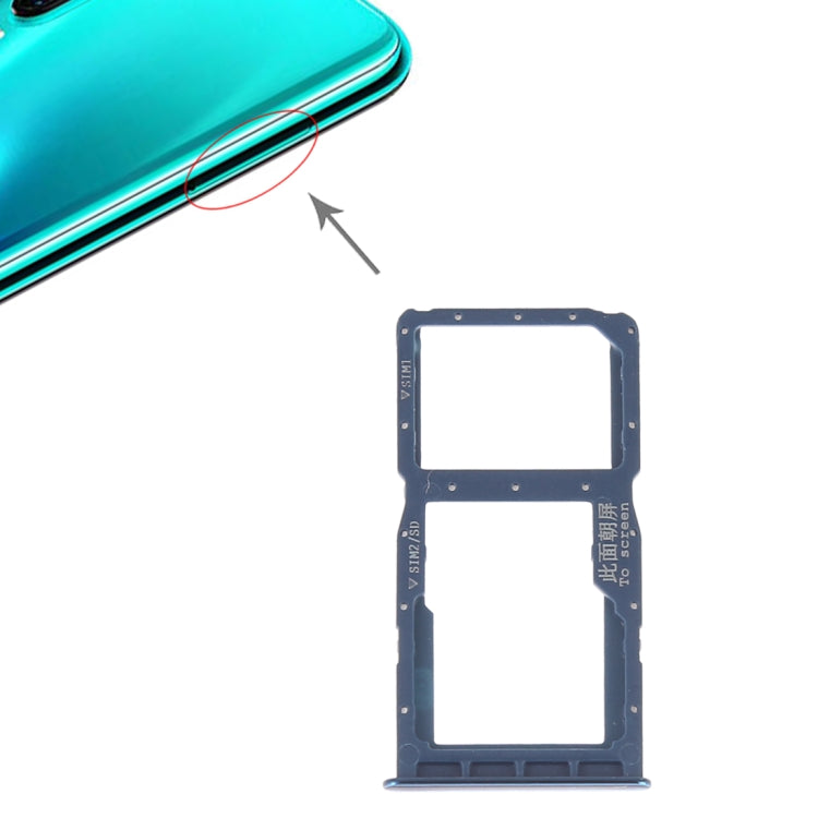SIM Card Tray +  SIM Card Tray / Micro SD Card for Huawei P30 Lite(Blue) - free shipping - PMC TechLife - Order now!