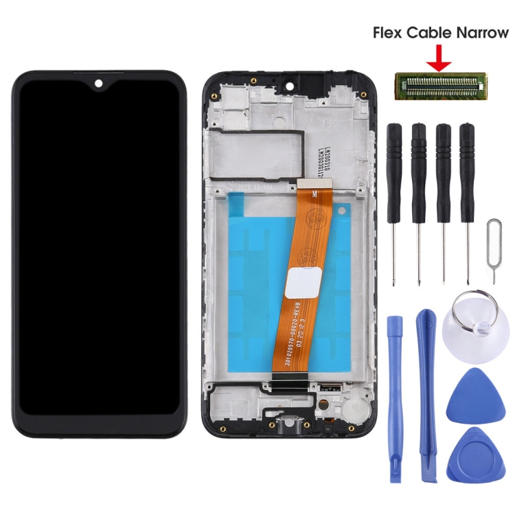 OEM LCD Screen for Samsung Galaxy A01 Digitizer Full Assembly with Frame, Flex Cable Narrow (Black) - LCD Screen by PMC Jewellery | Online Shopping South Africa | PMC Jewellery
