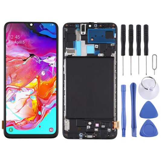 TFT LCD Screen for Samsung Galaxy A70  Digitizer Full Assembly with Frame, Not Supporting Fingerprint Identification (Black) - LCD Screen by PMC Jewellery | Online Shopping South Africa | PMC Jewellery