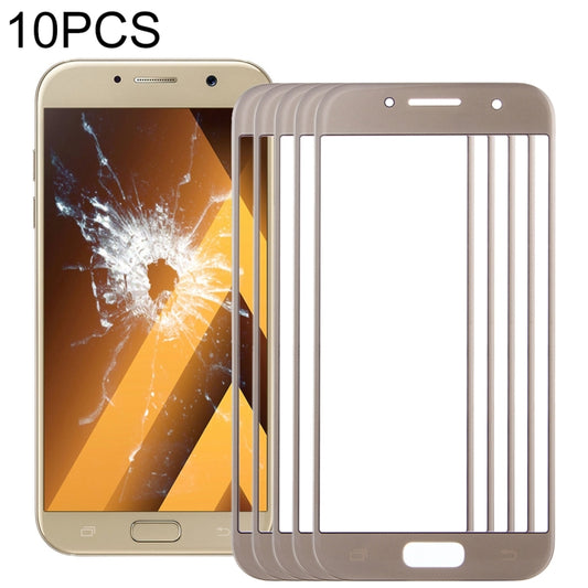 For Samsung Galaxy A3 (2017) / A320 10pcs Front Screen Outer Glass Lens (Gold) - Outer Glass Lens by PMC Jewellery | Online Shopping South Africa | PMC Jewellery