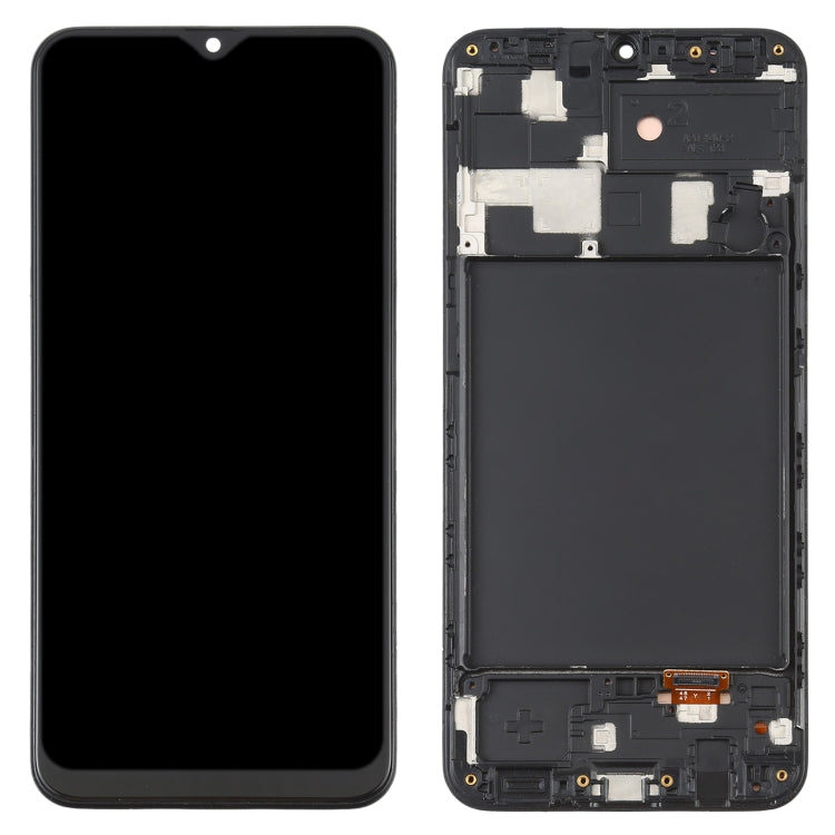 OLED LCD Screen for Samsung Galaxy A20 SM-A205 Digitizer Full Assembly with Frame (Black) - LCD Screen by PMC Jewellery | Online Shopping South Africa | PMC Jewellery