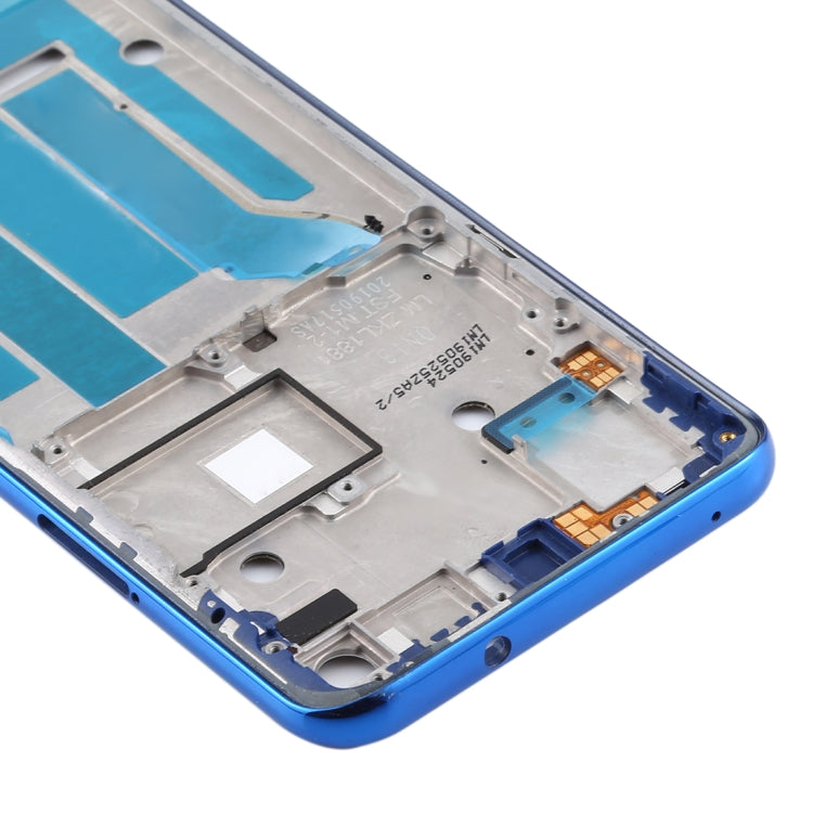 Front Housing LCD Frame Bezel Plate for Motorola Moto One Vision(Blue) - Frame Bezel Plate by PMC TechLife | Online Shopping South Africa | PMC TechLife