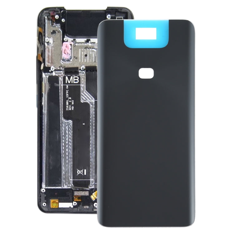 Glass Battery Back Cover for Asus Zenfone 6 ZS630KL(Jet Black) - Back Cover by PMC TechLife | Online Shopping South Africa | PMC TechLife