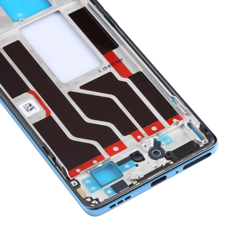 For OPPO Reno5 Pro 5G PDSM00, PDST00, CPH2201 Original Front Housing LCD Frame Bezel Plate (Blue) - Frame Bezel Plate by PMC TechLife | Online Shopping South Africa | PMC TechLife