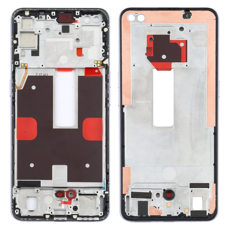 For OPPO Reno4 5G PDPM00, PDPT00, CPH2091 Front Housing LCD Frame Bezel Plate (Purple) - Frame Bezel Plate by PMC TechLife | Online Shopping South Africa | PMC TechLife