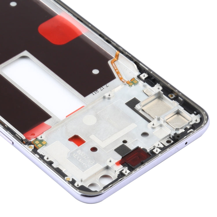 For OPPO Reno4 5G PDPM00, PDPT00, CPH2091 Front Housing LCD Frame Bezel Plate (Purple) - Frame Bezel Plate by PMC TechLife | Online Shopping South Africa | PMC TechLife