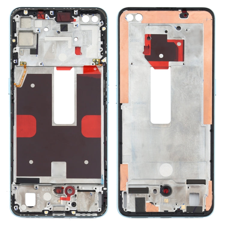 For OPPO Reno4 5G PDPM00, PDPT00, CPH2091 Front Housing LCD Frame Bezel Plate (Baby Blue) - Frame Bezel Plate by PMC TechLife | Online Shopping South Africa | PMC TechLife