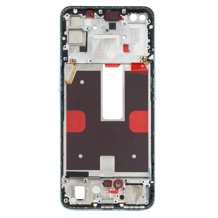 For OPPO Reno4 5G PDPM00, PDPT00, CPH2091 Front Housing LCD Frame Bezel Plate (Baby Blue) - Frame Bezel Plate by PMC TechLife | Online Shopping South Africa | PMC TechLife