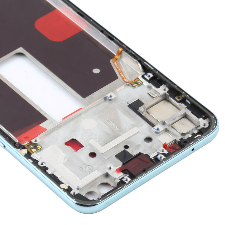 For OPPO Reno4 5G PDPM00, PDPT00, CPH2091 Front Housing LCD Frame Bezel Plate (Baby Blue) - Frame Bezel Plate by PMC TechLife | Online Shopping South Africa | PMC TechLife