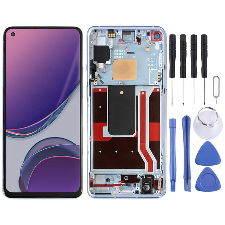 For OnePlus 8T (5G) KB2001 KB2000 KB2003 Digitizer Full Assembly With Frame OEM LCD Screen (Blue) - free shipping - PMC TechLife - Order now!