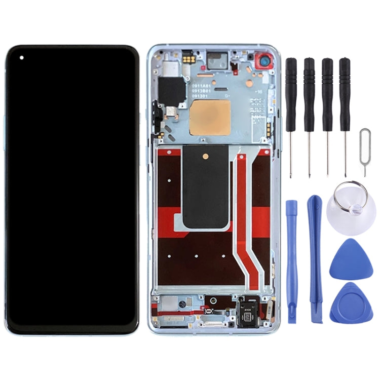 For OnePlus 8T (5G) KB2001 KB2000 KB2003 Digitizer Full Assembly With Frame OEM LCD Screen (Blue) - free shipping - PMC TechLife - Order now!