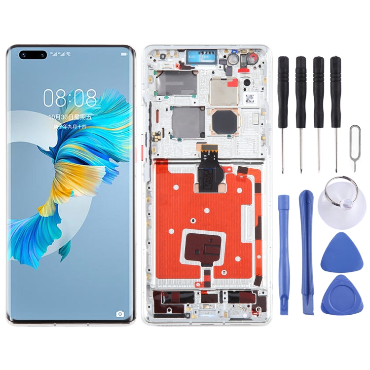 Original LCD Screen for Huawei Mate 40 Pro Digitizer Full Assembly with Frame(Silver) - LCD Screen by PMC Jewellery | Online Shopping South Africa | PMC Jewellery