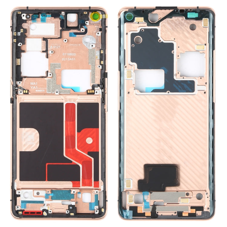 For OPPO Find X2 Pro CPH2025 PDEM30 Original Front Housing LCD Frame Bezel Plate (Gold) - Frame Bezel Plate by PMC TechLife | Online Shopping South Africa | PMC TechLife