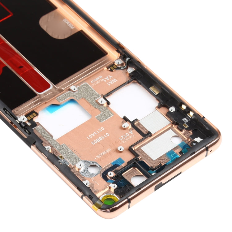For OPPO Find X2 Pro CPH2025 PDEM30 Original Front Housing LCD Frame Bezel Plate (Gold) - Frame Bezel Plate by PMC TechLife | Online Shopping South Africa | PMC TechLife