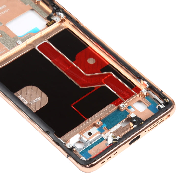 For OPPO Find X2 Pro CPH2025 PDEM30 Original Front Housing LCD Frame Bezel Plate (Gold) - Frame Bezel Plate by PMC TechLife | Online Shopping South Africa | PMC TechLife