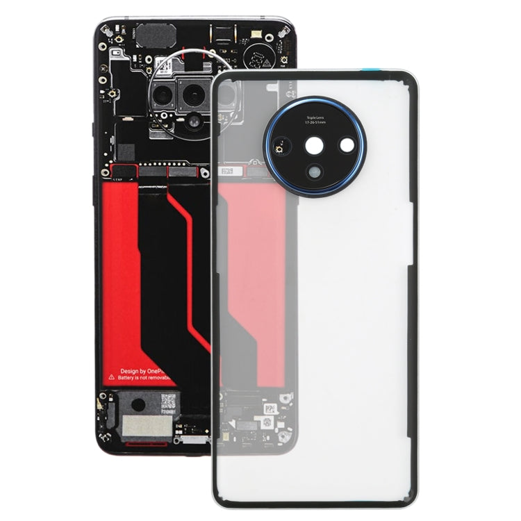 For OnePlus 7T Battery Back Cover With Camera Lens (Transparent) - Back Cover by PMC Jewellery | Online Shopping South Africa | PMC Jewellery