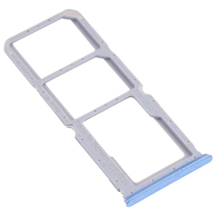For OPPO A16 / A16S CPH2269 CPH2271  SIM Card Tray + SIM Card Tray + Micro SD Card Tray (Blue) - Card Tray by PMC TechLife | Online Shopping South Africa | PMC TechLife | Buy Now Pay Later Mobicred