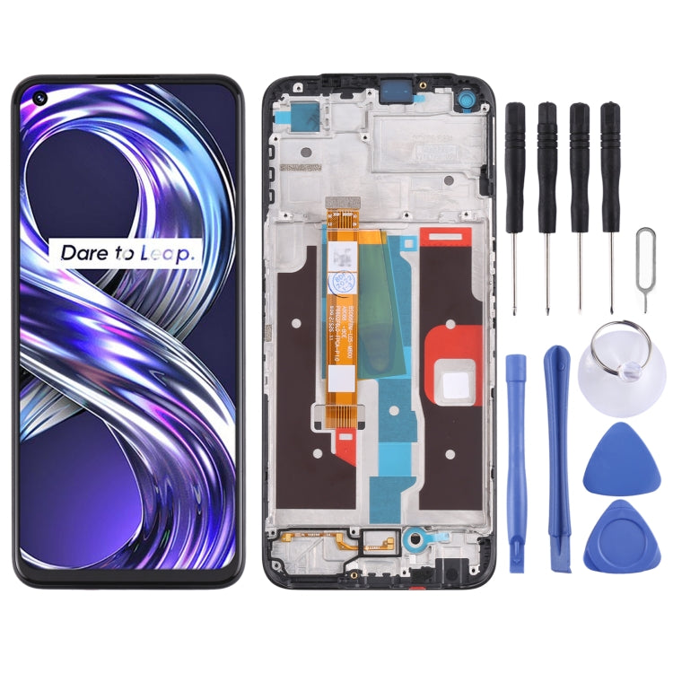 LCD Screen and Digitizer Full Assembly with Frame for OPPO Realme 8i RMX3151(Black) - free shipping - PMC TechLife - Order now!