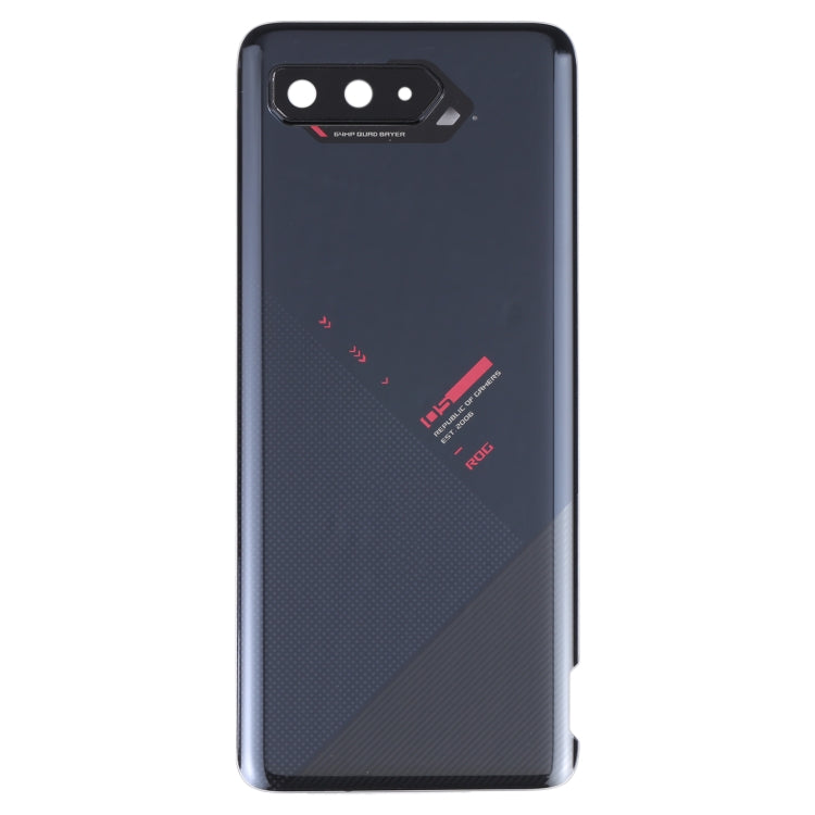 Glass Battery Back Cover for Asus ROG Phone 5 ZS673KS(Jet Black) - Back Cover by PMC TechLife | Online Shopping South Africa | PMC TechLife | Buy Now Pay Later Mobicred