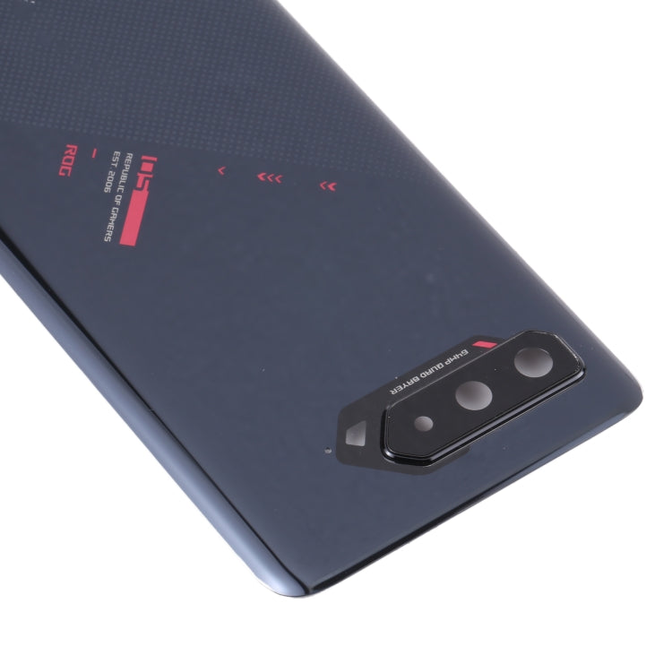 Glass Battery Back Cover for Asus ROG Phone 5 ZS673KS(Jet Black) - Back Cover by PMC TechLife | Online Shopping South Africa | PMC TechLife | Buy Now Pay Later Mobicred