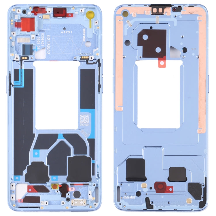 For OPPO Reno7 5G China PFJM10 Original Front Housing LCD Frame Bezel Plate (Blue) - Frame Bezel Plate by PMC TechLife | Online Shopping South Africa | PMC TechLife