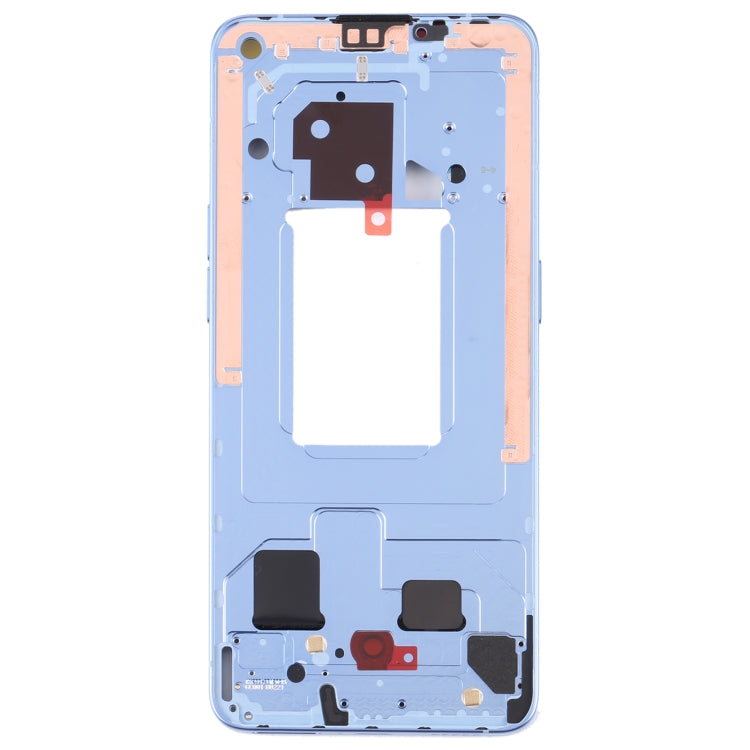 For OPPO Reno7 5G China PFJM10 Original Front Housing LCD Frame Bezel Plate (Blue) - Frame Bezel Plate by PMC TechLife | Online Shopping South Africa | PMC TechLife
