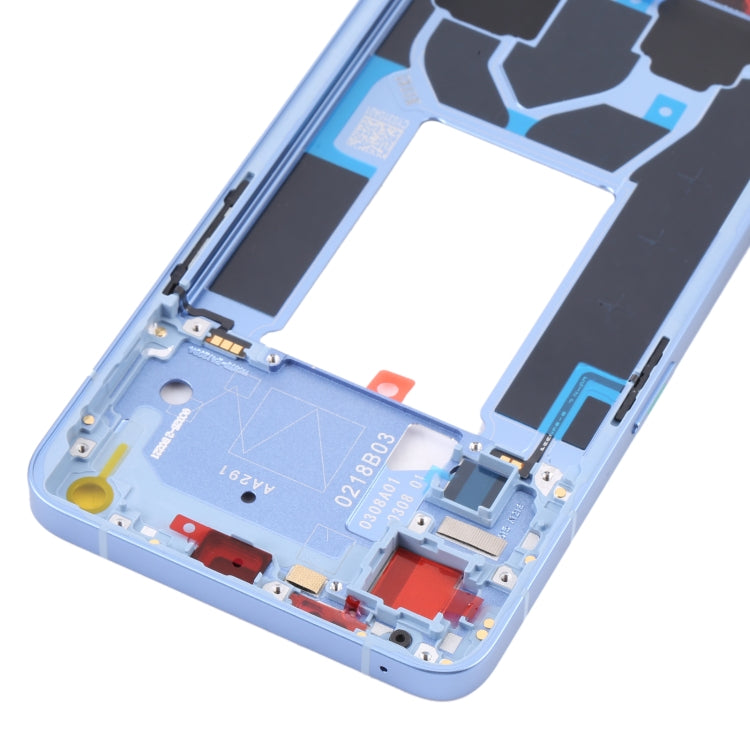 For OPPO Reno7 5G China PFJM10 Original Front Housing LCD Frame Bezel Plate (Blue) - Frame Bezel Plate by PMC TechLife | Online Shopping South Africa | PMC TechLife