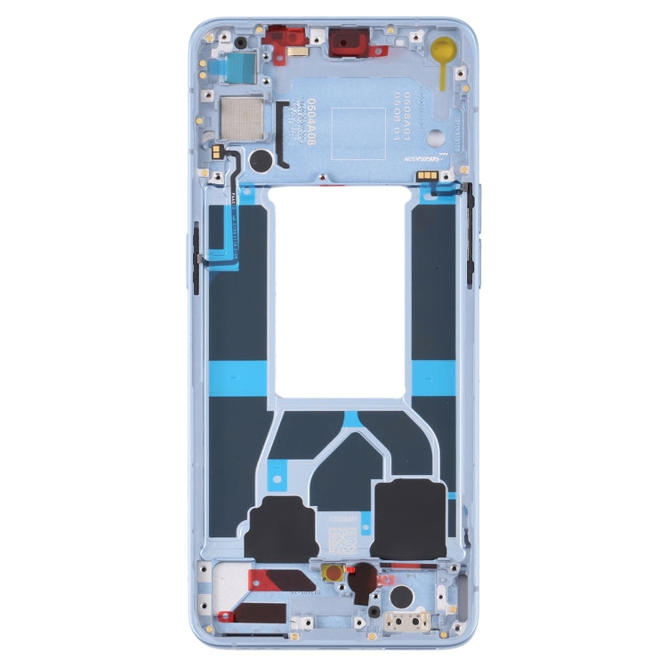For OPPO Reno6 5G PEQM00 CPH2251 Original Front Housing LCD Frame Bezel Plate (Blue) - Frame Bezel Plate by PMC TechLife | Online Shopping South Africa | PMC TechLife