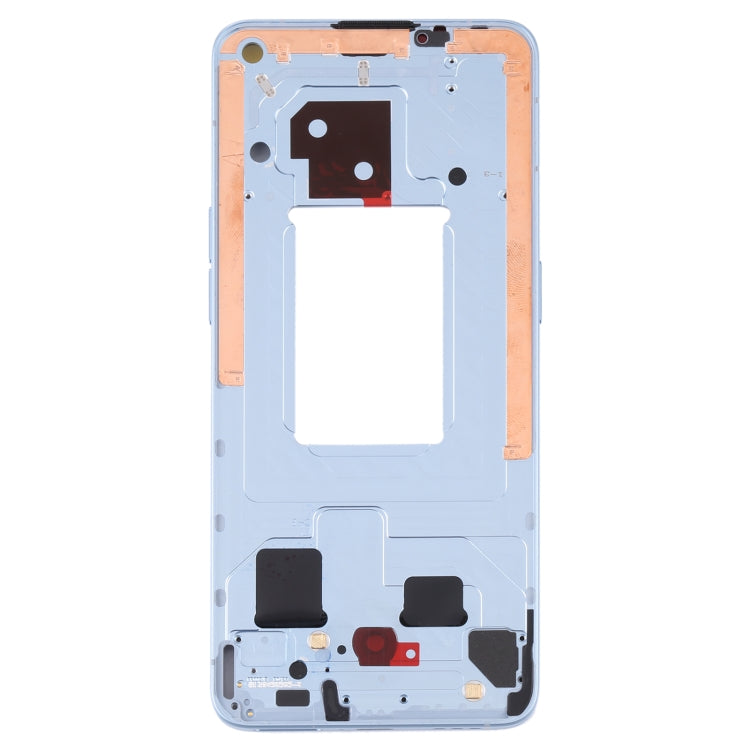 For OPPO Reno6 5G PEQM00 CPH2251 Original Front Housing LCD Frame Bezel Plate (Blue) - Frame Bezel Plate by PMC TechLife | Online Shopping South Africa | PMC TechLife