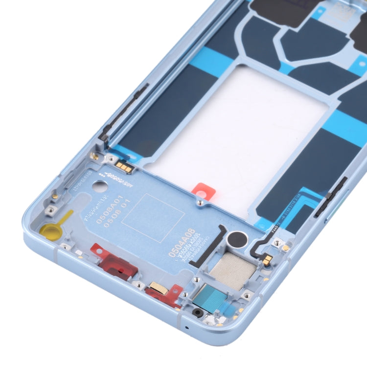 For OPPO Reno6 5G PEQM00 CPH2251 Original Front Housing LCD Frame Bezel Plate (Blue) - Frame Bezel Plate by PMC TechLife | Online Shopping South Africa | PMC TechLife