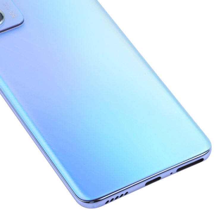 For OPPO Reno7 5G CPH2371 Battery Back Cover with Middle Frame (Blue) - Back Cover by PMC Jewellery | Online Shopping South Africa | PMC Jewellery