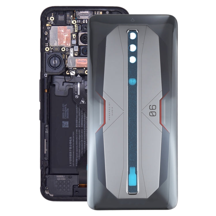 Battery Glass Back Cover for ZTE Nubia Red Magic 6 Pro NX669J-P(Grey) - For ZTE by PMC TechLife | Online Shopping South Africa | PMC TechLife