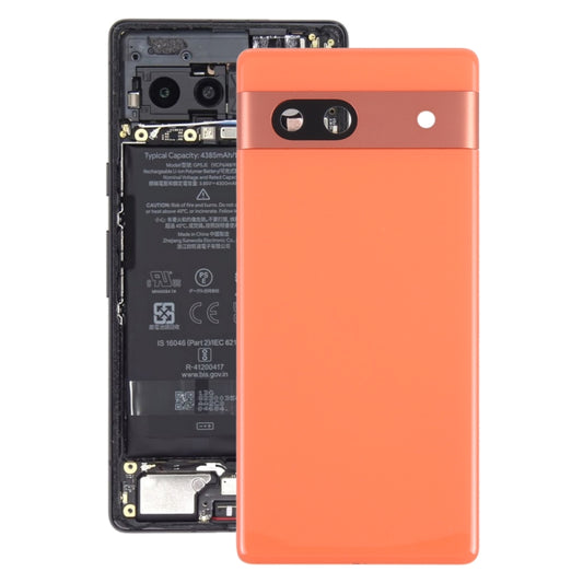 For Google Pixel 7A Original Battery Back Cover with Camera Lens Cover(Orange) - Back Cover by PMC Jewellery | Online Shopping South Africa | PMC Jewellery