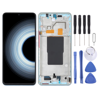 Original AMOLED LCD Screen For Xiaomi Redmi K50 Ultra / 12T / 12T Pro Digitizer Full Assembly with Frame (Blue) - LCD Screen by PMC Jewellery | Online Shopping South Africa | PMC Jewellery