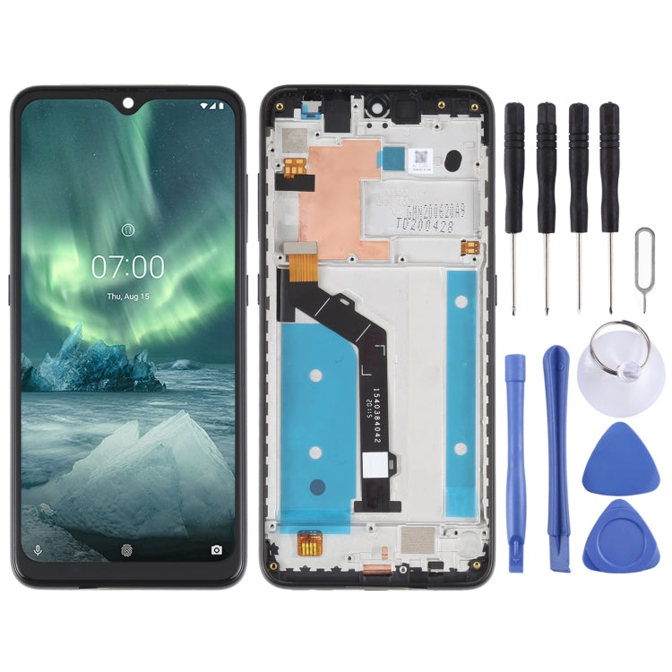 Original LCD Screen For Nokia 7.2 / 6.2 Digitizer Full Assembly with Frame(Black) - LCD Screen by PMC TechLife | Online Shopping South Africa | PMC TechLife