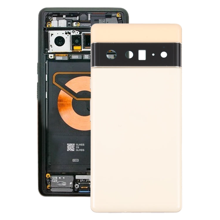 For Google Pixel 6 Pro Battery Back Cover with Middle Frame(Gold) - Back Cover by PMC TechLife | Online Shopping South Africa | PMC TechLife