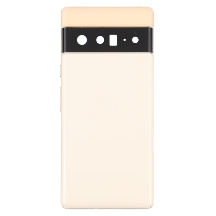 For Google Pixel 6 Pro Battery Back Cover with Middle Frame(Gold) - Back Cover by PMC TechLife | Online Shopping South Africa | PMC TechLife