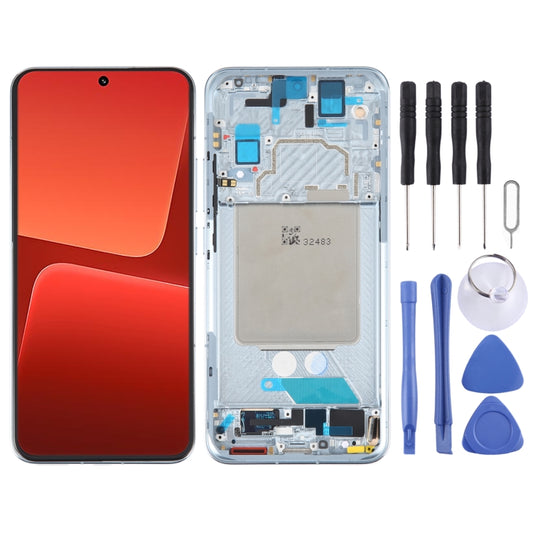 AMOLED Original LCD Screen For Xiaomi 13 Digitizer Full Assembly with Frame (Blue) - LCD Screen by PMC Jewellery | Online Shopping South Africa | PMC Jewellery