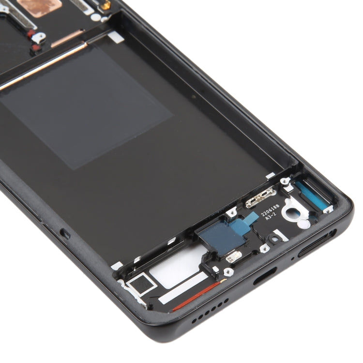 For Xiaomi 12S Ultra Original Front Housing LCD Frame Bezel Plate (Black) - Frame Bezel Plate by PMC TechLife | Online Shopping South Africa | PMC TechLife