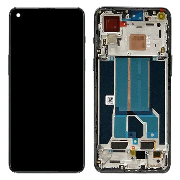 AMOLED LCD Screen for OnePlus Nord 2T CPH2399 CPH2401 Digitizer Full Assembly with Frame (Black) - free shipping - PMC TechLife - Order now!