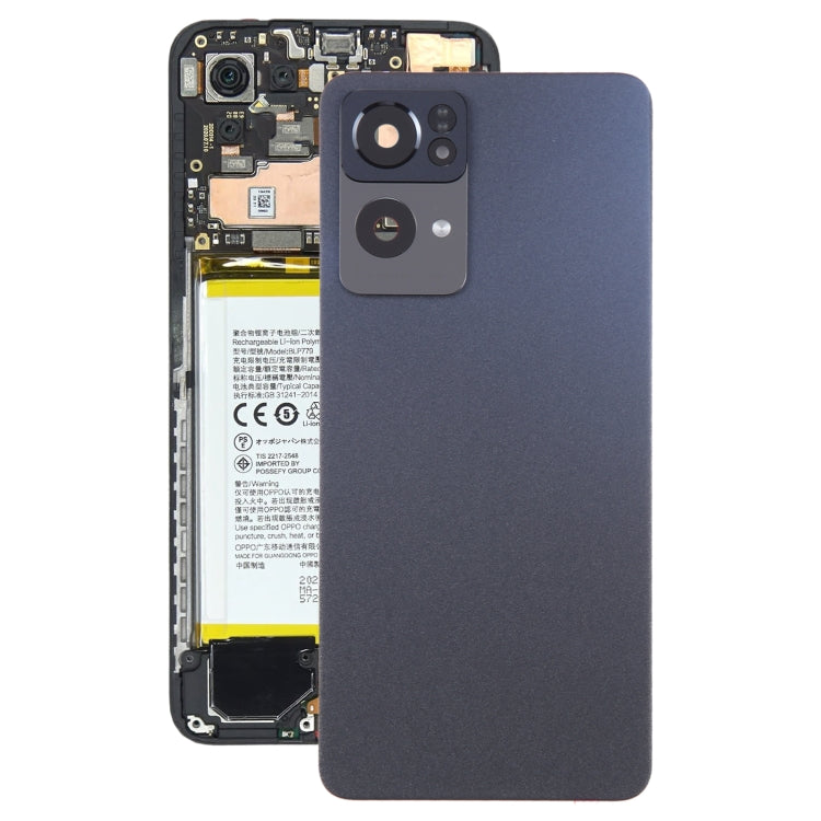 For OPPO Reno7 Pro Original Battery Back Cover with Camera Lens Cover(Black) - Back Cover by PMC TechLife | Online Shopping South Africa | PMC TechLife