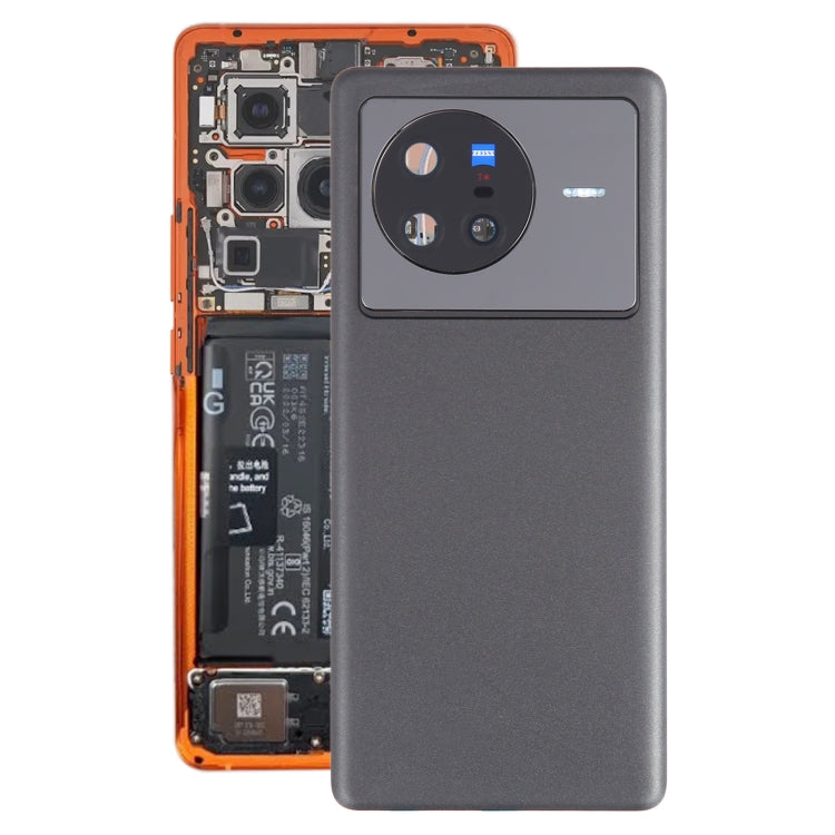 For vivo X80 Battery Back Cover with Camera Lens Cover(Black) - Back Cover by PMC TechLife | Online Shopping South Africa | PMC TechLife