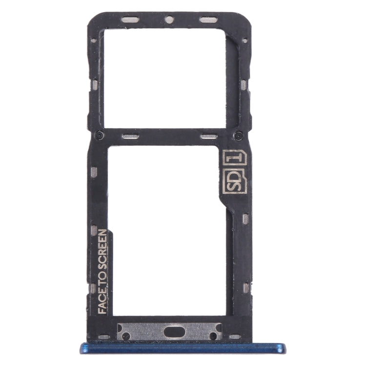 For Motorola Moto G7 Power SIM Card Tray + Micro SD Card Tray (Blue) - Card Socket by PMC TechLife | Online Shopping South Africa | PMC TechLife