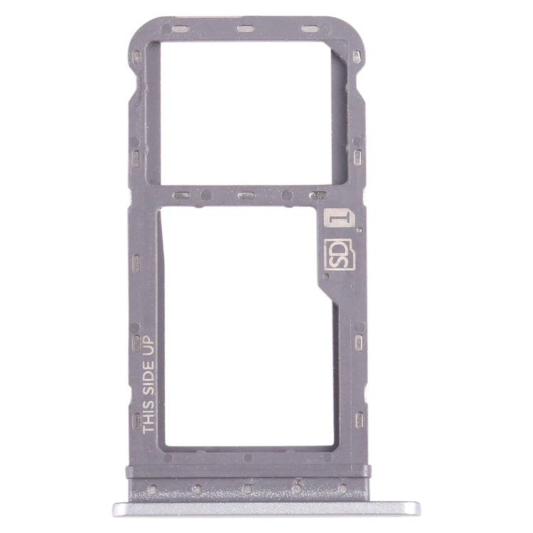 For Motorola Moto G Power 2021 SIM Card Tray + Micro SD Card Tray (Silver) - Card Socket by PMC TechLife | Online Shopping South Africa | PMC TechLife