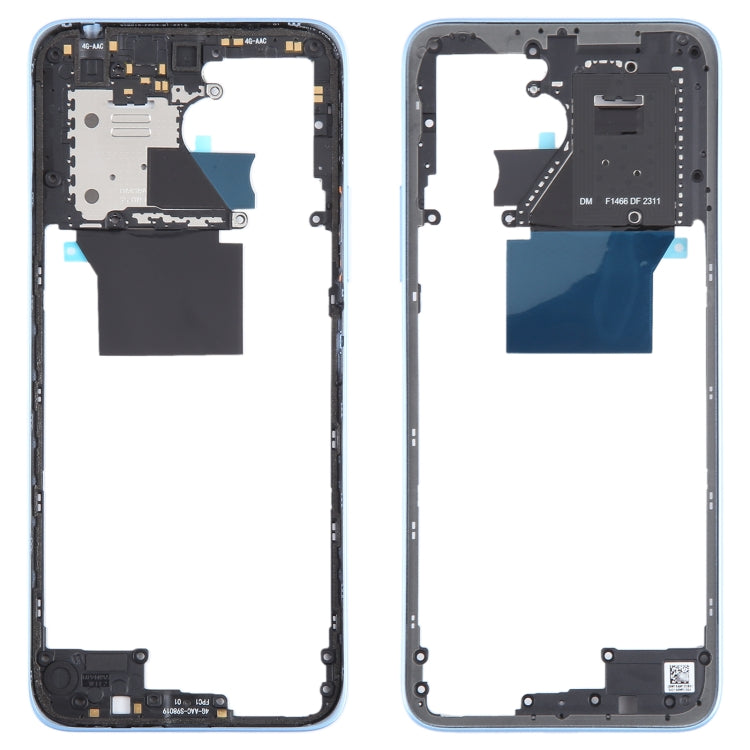 For Xiaomi Redmi 12 4G Original Front Housing LCD Frame Bezel Plate (Blue) - Frame Bezel Plate by PMC TechLife | Online Shopping South Africa | PMC TechLife