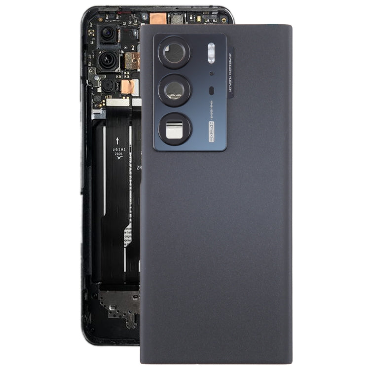 For ZTE Axon 40 Ultra A2023P Battery Back Cover with Camera Lens Cover(Black) - For ZTE by PMC TechLife | Online Shopping South Africa | PMC TechLife